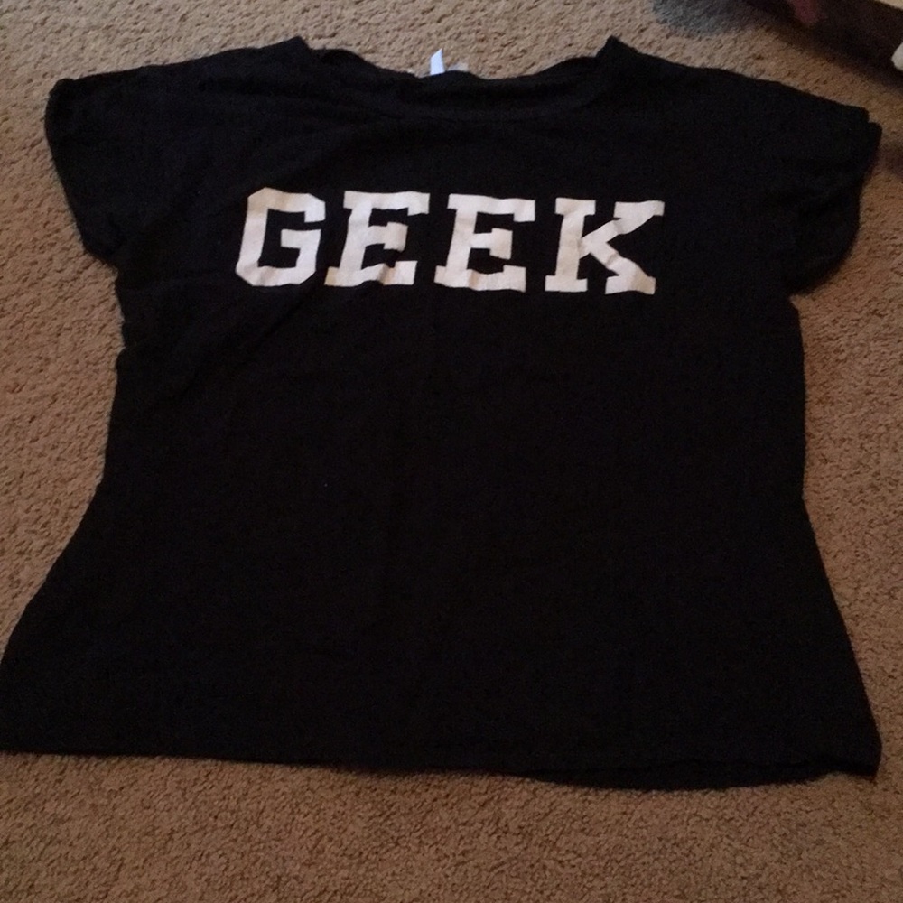 Delia’s geek tee rolled sleeve